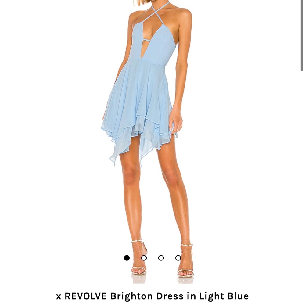 Revolve X Michael Costello Brighton dress in light blue
